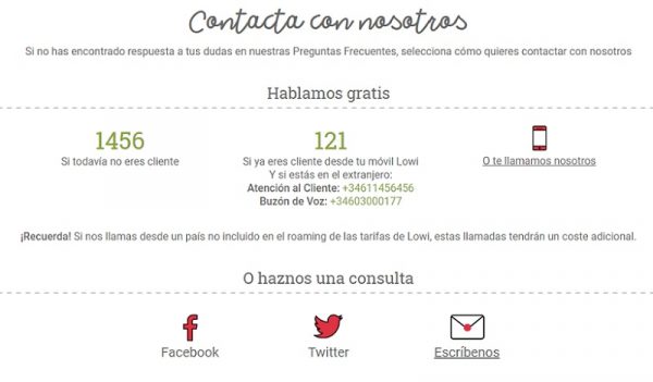Contacto Lowi